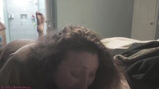BBW Sucking & Gagging on a Fat Weenie