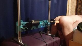Sasha Earth ass fucking machine solo amateur home