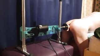Sasha Earth ass fucking machine solo amateur home