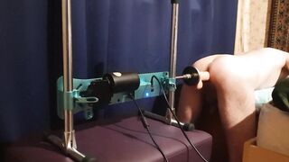 Sasha Earth ass fucking machine solo amateur home