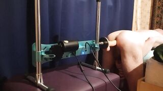 Sasha Earth ass fucking machine solo amateur home
