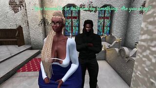 Second Life Black dude fucks Latina woman in a church