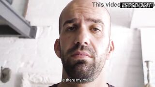 Package Delivery Drives Busty Dark Haired MILF to Solo Sex-toy Play in Stockings