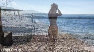 I Banged My Teen Stepsister On Public Beach And Cum On Her Ass