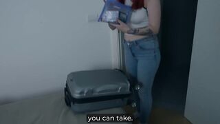 first Night Sharing Couch With Curvy Stepmom Ends With Creampie