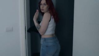 first Night Sharing Couch With Curvy Stepmom Ends With Creampie