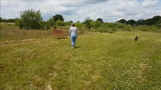 Public Park Bench Outdoor Screwing and oral-job