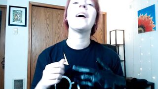 Spiked S&M Leather Vampire Gloves