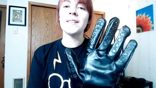 Spiked S&M Leather Vampire Gloves