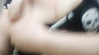 Playing with my big milf breasts
