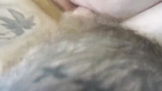 Smeared cum on cunt after sex