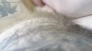 Smeared cum on cunt after sex