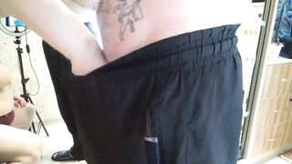 BBW sexy gets a mouthful of cum after a oral-sex with a deepthroat 2