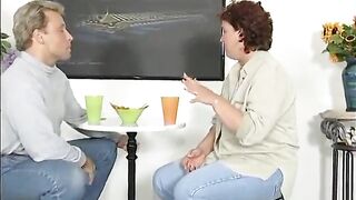 MILF sucks jock then gets screwed to a mouth cumshot