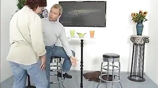 MILF sucks jock then gets screwed to a mouth cumshot