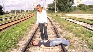Railway tracks trampling