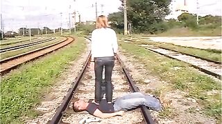 Railway tracks trampling