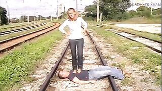 Railway tracks trampling