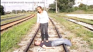 Railway tracks trampling