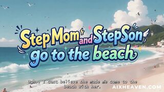 Step Mamma and Step Son go to the beach! Uncensored Hentai Story