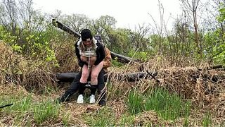 Thick and Curvy MILF Drains Load Outside