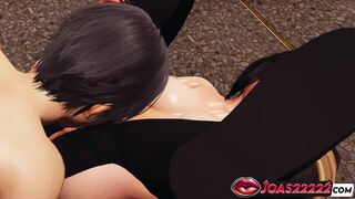 Raven Hentai 3D Animation - Juicy Twat Licking, Stairs Fingering, Sex-toy Squirt in Uncensored Manga