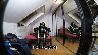 How long it need for slip on in inflatable MD-Latex Cyborg Suit