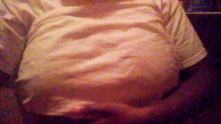 Thick Ebony shows off her big natural titties