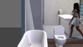 marvelous asian teen showering