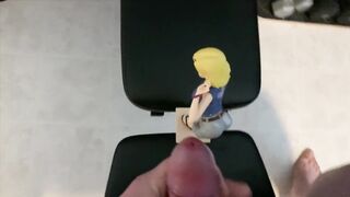One chap bukkake for an Android 18 anime figurine