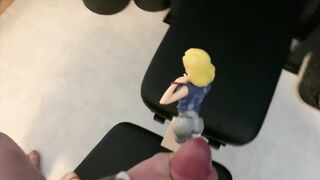 One chap bukkake for an Android 18 anime figurine
