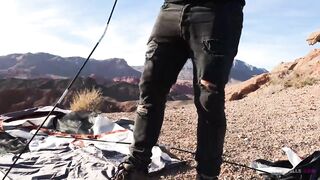 Busty College Girlfriend gets Anal Plug Fucking Outdoors POV - Molly Pills