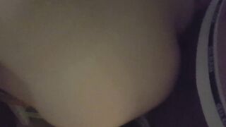 Cumming inside wifeys snatch from behind right after work