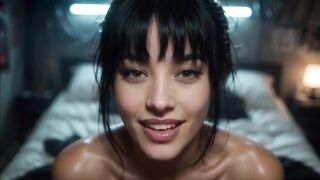 SEX SIMULATOR and tongue fetish with Caroline, Ai animation