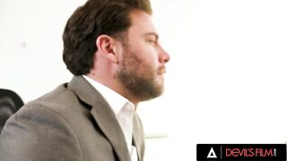 DEVILS FILM - Office Sweetheart Jesse Pony Gets Her Nice-looking Ass Plumbed And Face Covered In Cum By Her Boss