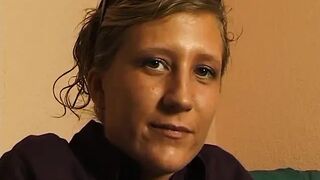 Small titted golden-haired rubs and fingers her twat at the casting