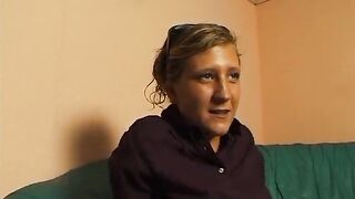 Small titted golden-haired rubs and fingers her twat at the casting