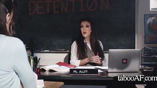 Detention Doxies Ordered To Screw While Teacher Watches