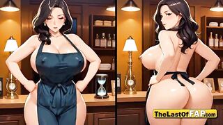 Marisol, a 38-year-old Dominican hairdresser in slavemaster sex on the chair - AI ANIMATION