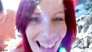 Marsha Lord: Red Hair Hottie From Budapest Sucking and Banging Like Nimpho in the Beach
