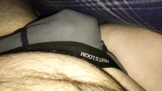 Playing with wang under the covers