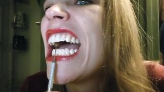 Mouth Journey & Self Dentistry - teeth scraping, tools, uvula examination