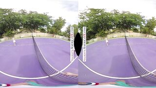 Tennis lessons take a pause when two babes come to a conclusion to go back to your place and play with your balls