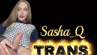 Petite Trans Cutie Sasha_q Brings Herself to Orgasm