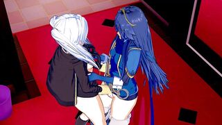 Fire Emblem - Lucina X Robin Scissoring (3D Comics)