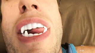 Sexy Vampire Teeth & Tongue Worship
