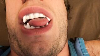 Sexy Vampire Teeth & Tongue Worship