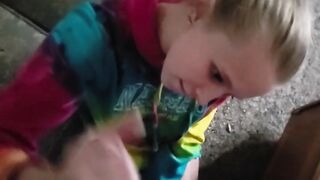 Sucking The Throbbing Rod After a Slutty Facial- Cum On My Face Baby! POV!