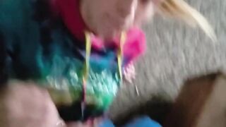 Sucking The Throbbing Rod After a Slutty Facial- Cum On My Face Baby! POV!