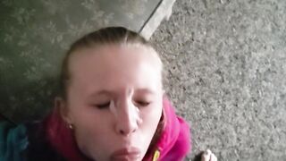 Sucking The Throbbing Rod After a Slutty Facial- Cum On My Face Baby! POV!
